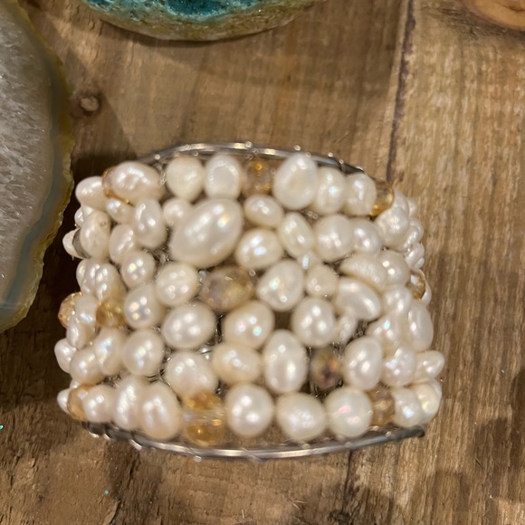 Vintage freshwater pearl and bead hand crafted bracelet - Picture 6 of 6